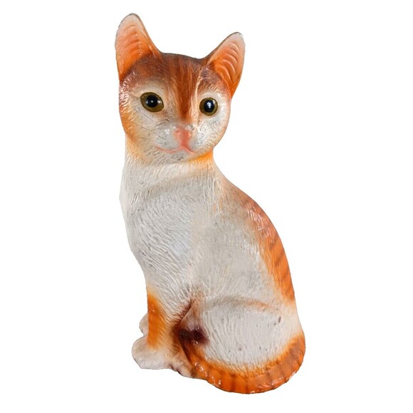 Orange and White Tabby Cat 6 3/4" Tall by UOGC made in Taiwan - Picture 1 of 8